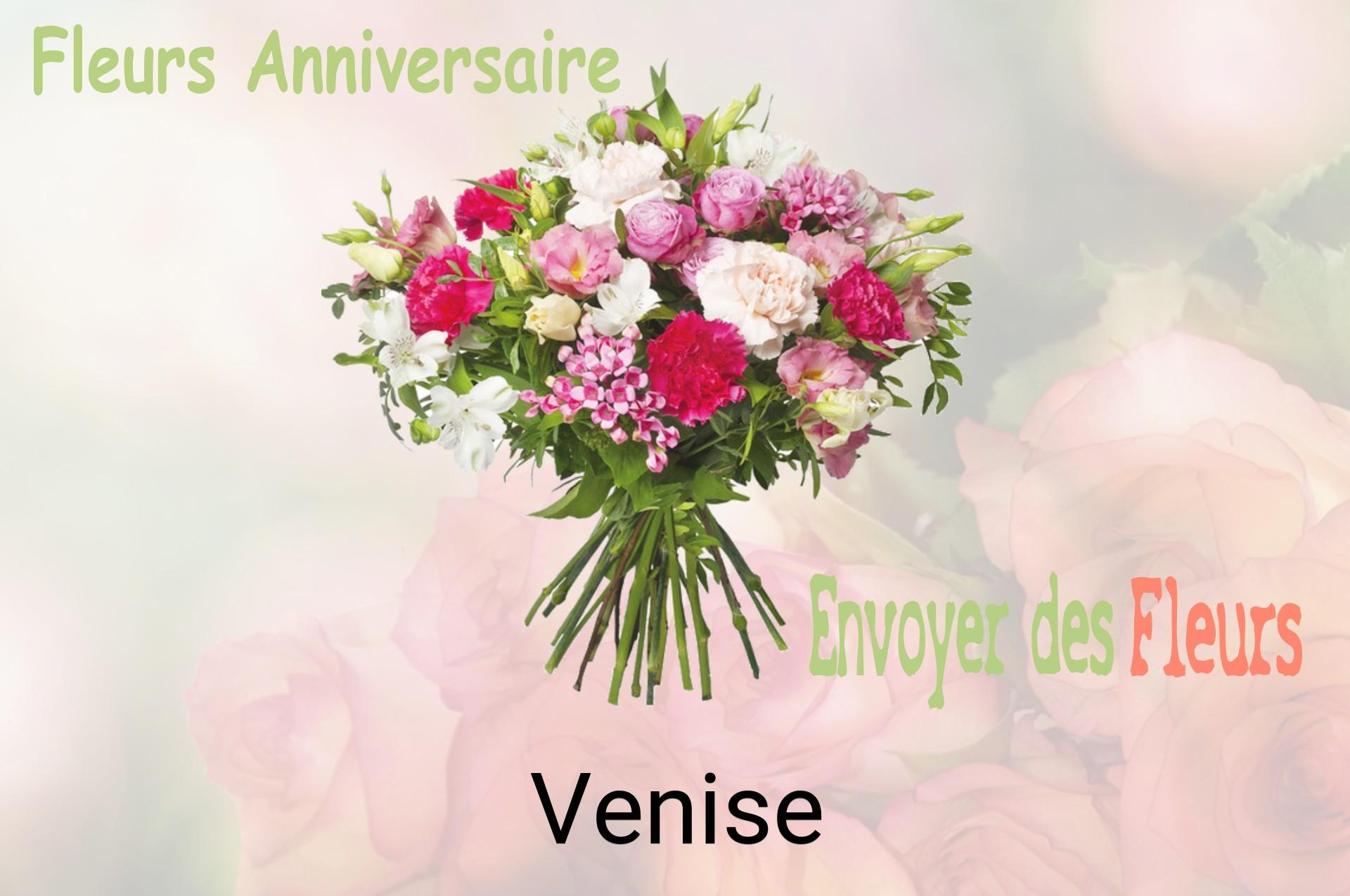 Bouquet de fleurs d’anniversaire livré à Venise