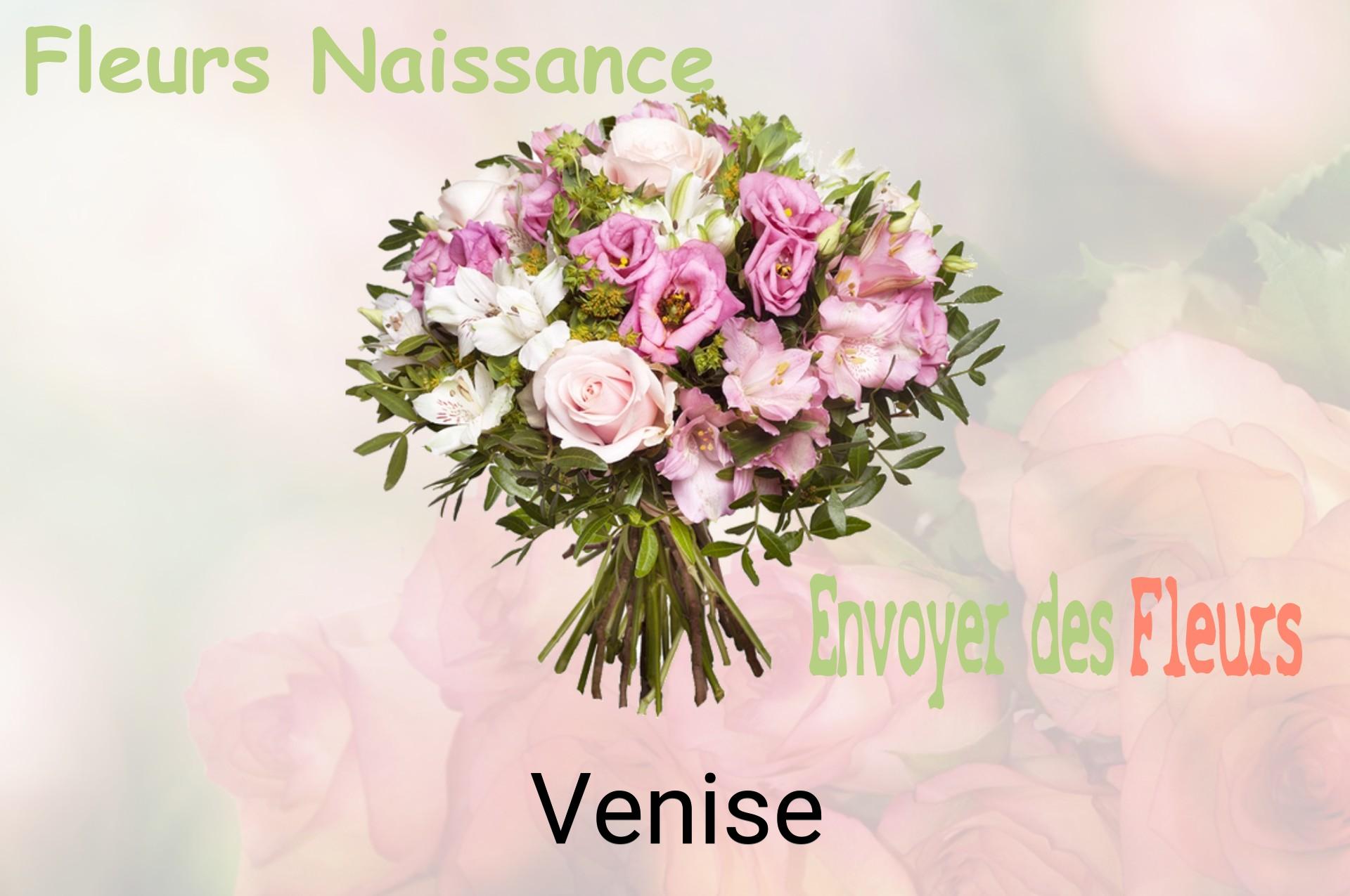 Bouquet de fleurs de naissance livré à Venise